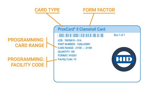 hid ordering code format